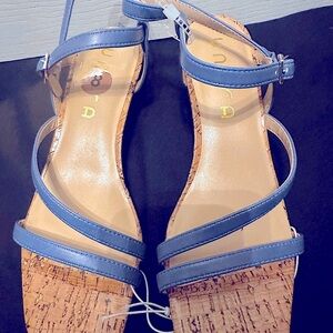 Unisa Blue Strappy wedge Sandals